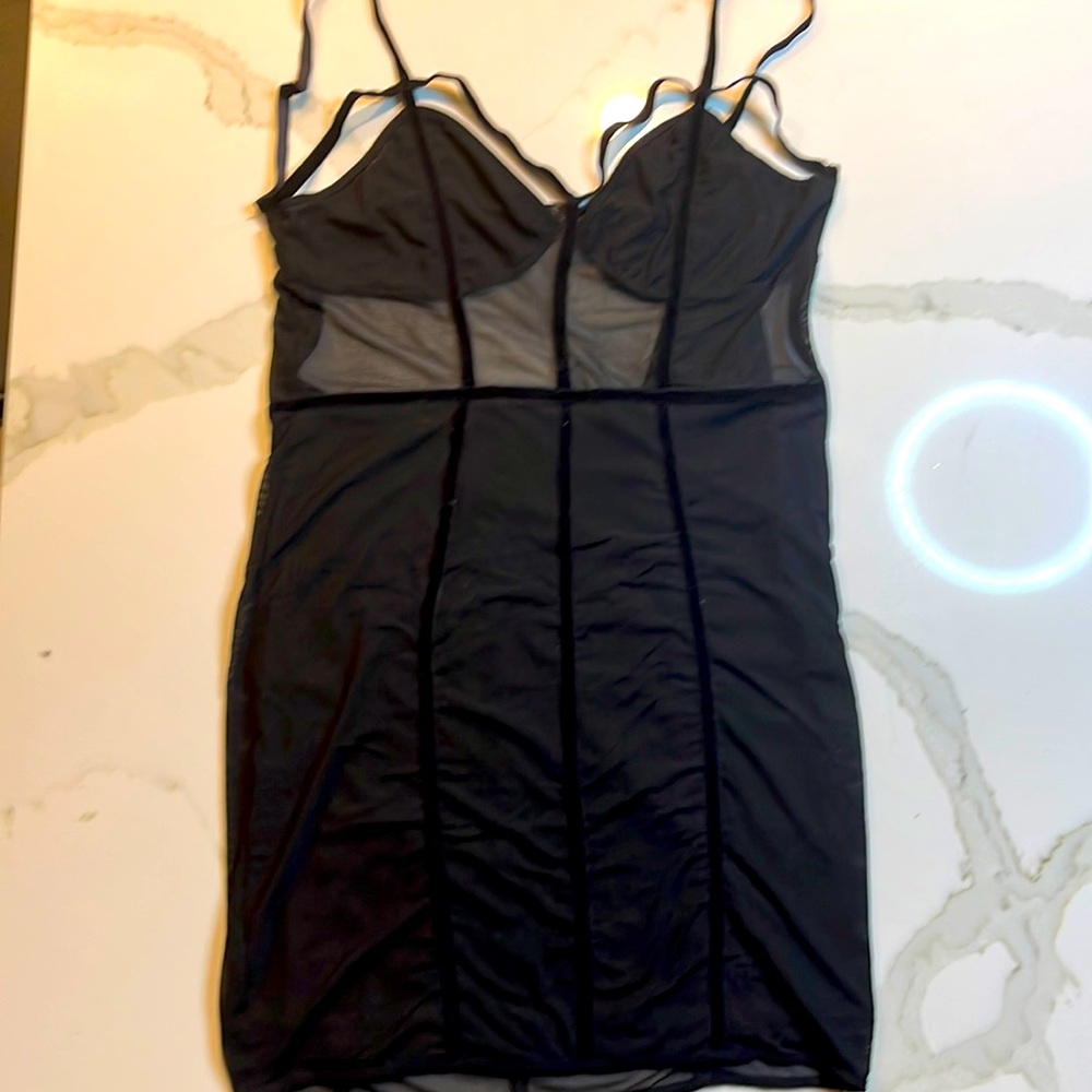 Sexy black body con dress